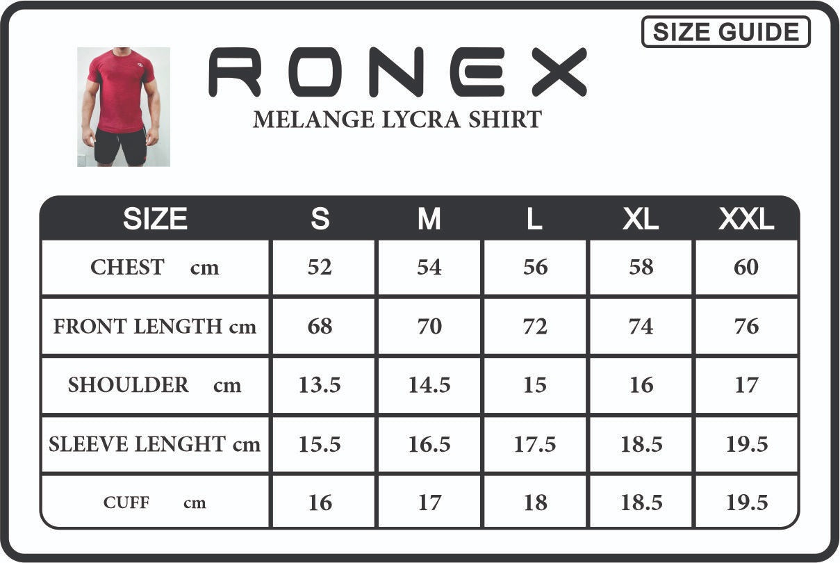 Ronex Lycra Super Stretch Melange T-Shirt
