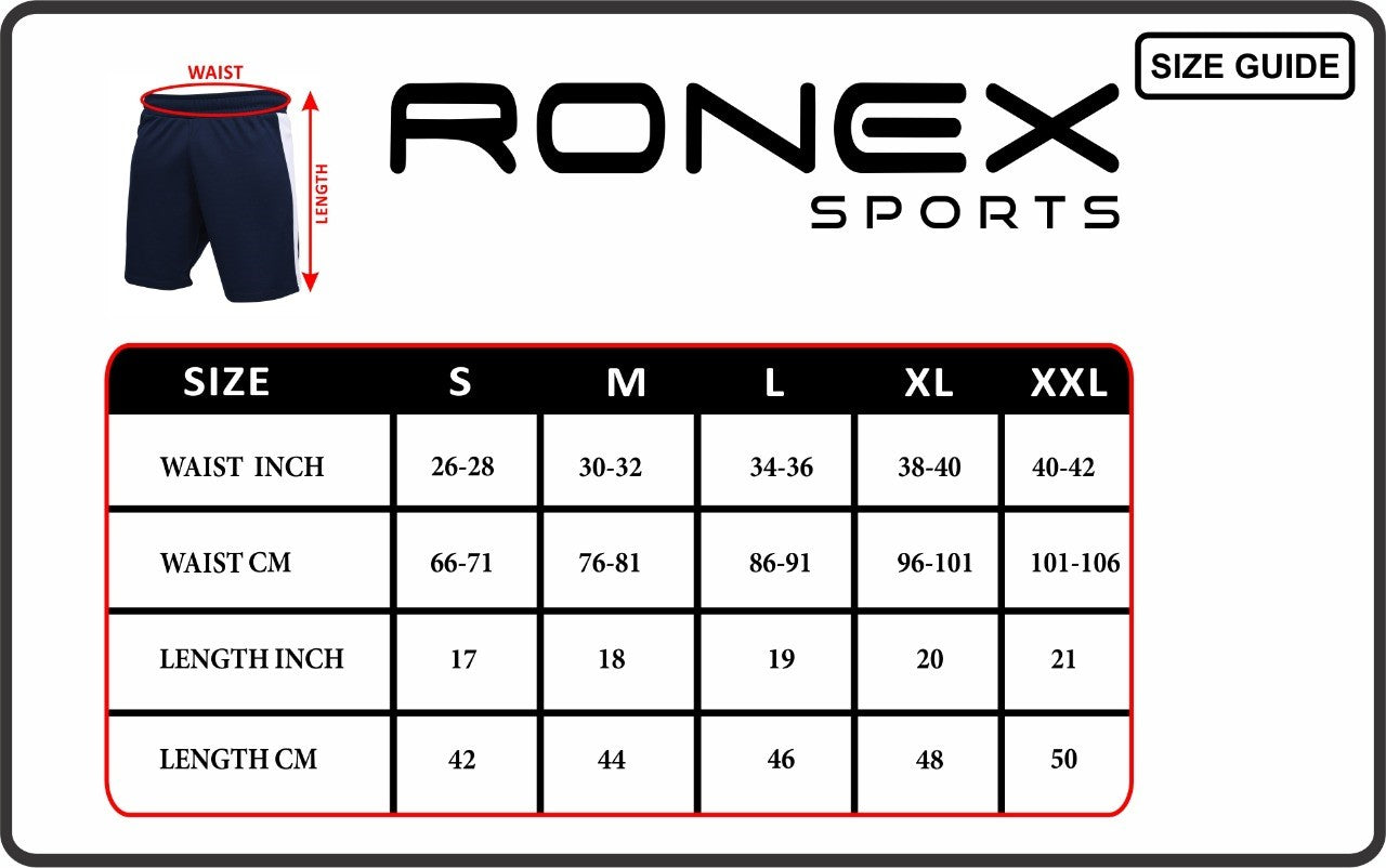 Ronex Fashion Training Shorts with Hidden-Zip Side Pockets