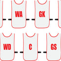 Ronex Netball Bibs With Positions Front/Back