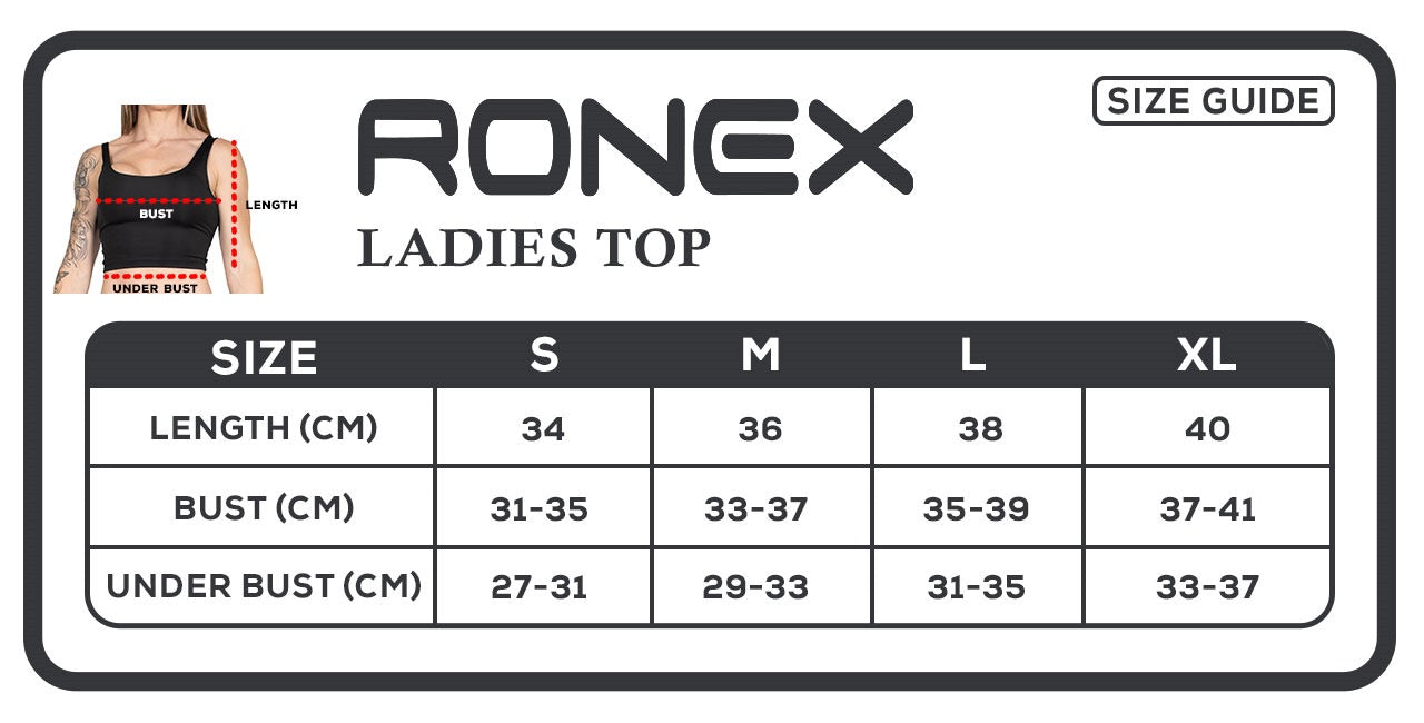 Ronex Women's Crop Tank Top Gym Workout Athletic Yoga Excercise