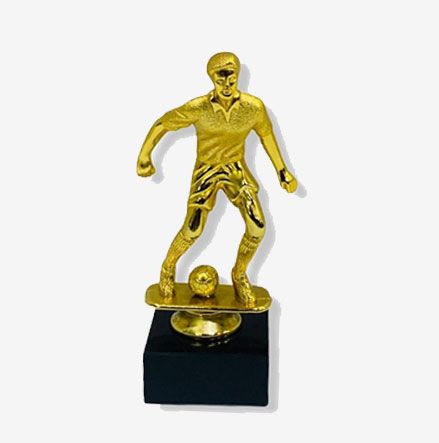 F-010 Gold Soccer Figurine Trophy with Marble Base