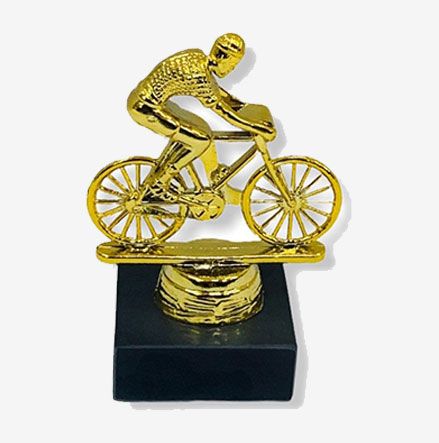 F-31 Gold Cycling Figurine Trophy with Marble Base