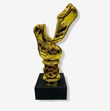 F-09 Gold Soccer Figurine Trophy with Marble Base