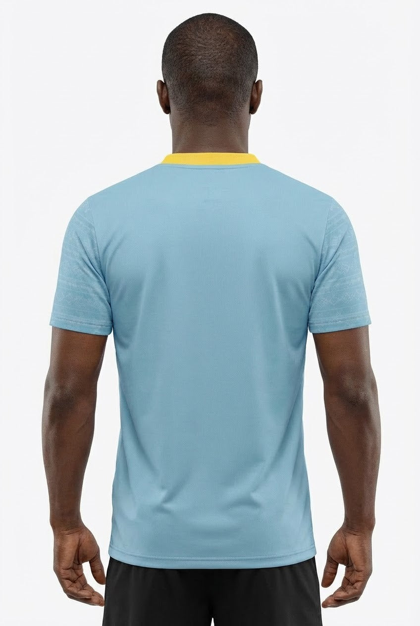 Argentina Flag Sublimation T-Shirt – Sky Blue & White Graphic Tee – Short Sleeve Patriotic Sports Shirt