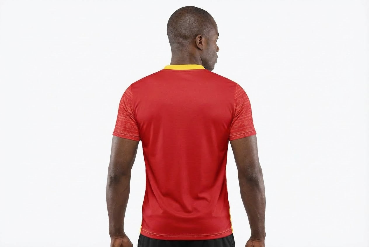 Spain / España Flag Sublimation T-Shirt – Red & Yellow Graphic Tee – Short Sleeve Patriotic Sports Shirt