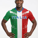 Italia Flag Sublimation T-Shirt – Italian Tricolor Graphic Tee – Short Sleeve Patriotic Sports Shirt