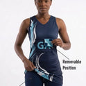 RONEX RC-912 Sublimated Netball Dress Set (10 Pack) – Adult Kit with Removable Position Patches (Front & Back)