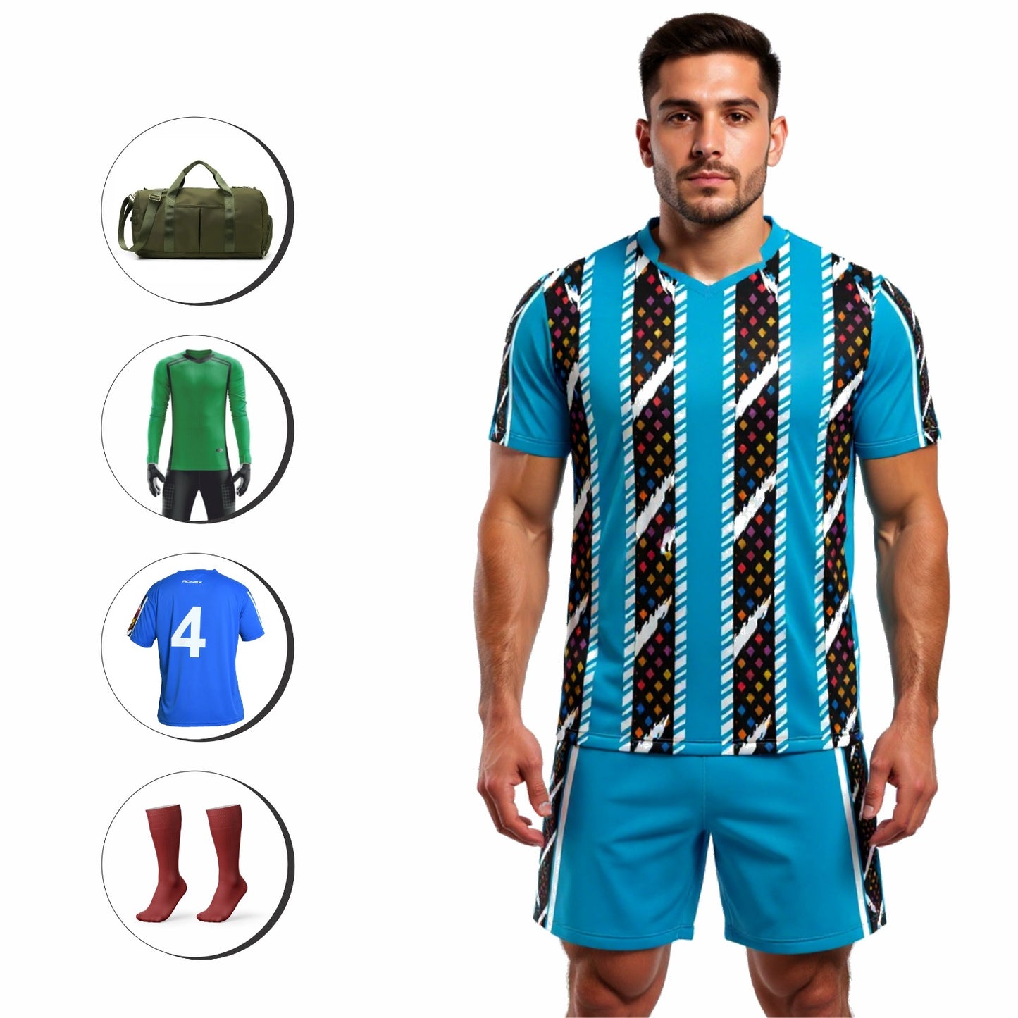 Ronex Soccer Kit RC-749 – African Traditional Design | Full Team Combo Set of 15 (Adult)