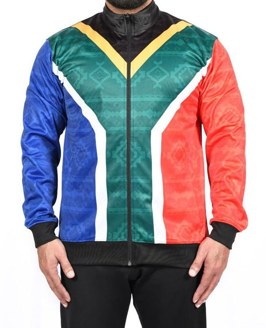 South African Flag Jacket - Bold National Pride for Men & Women Full Zipper & Two Side Zip Pockets