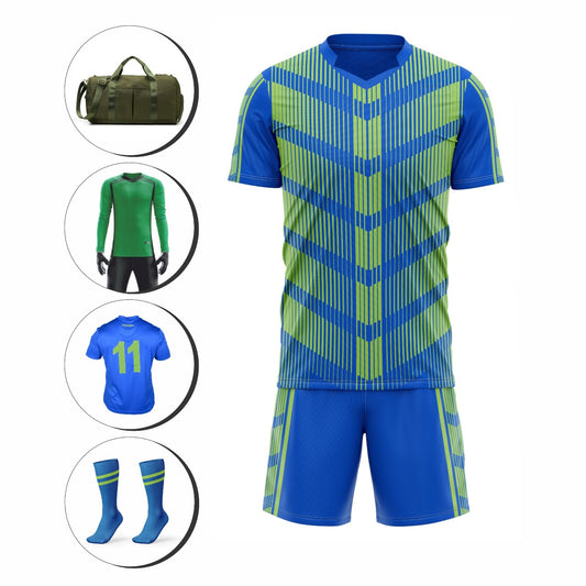Ronex RC-750 Soccer Kit – New Sublimation Design | Full Team Combo Set of 15 (Adult Size)