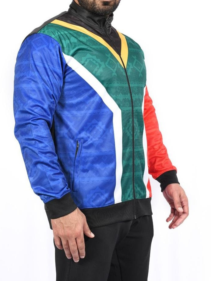 South African Flag Jacket - Bold National Pride for Men & Women Full Zipper & Two Side Zip Pockets