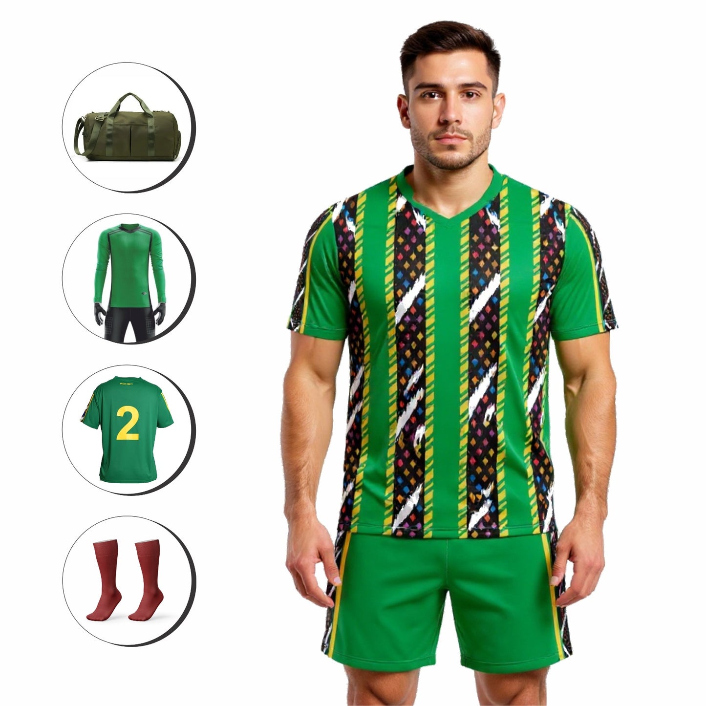 Ronex Soccer Kit RC-749 – African Traditional Design | Full Team Combo Set of 15 (Adult)