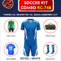 RC-748 Soccer Kit – Full Team Combo Set of 15 | Numbered Tops, Goalkeeper Kit, Socks & Bag | Pre-Junior, Youth & Adult Sizes Available