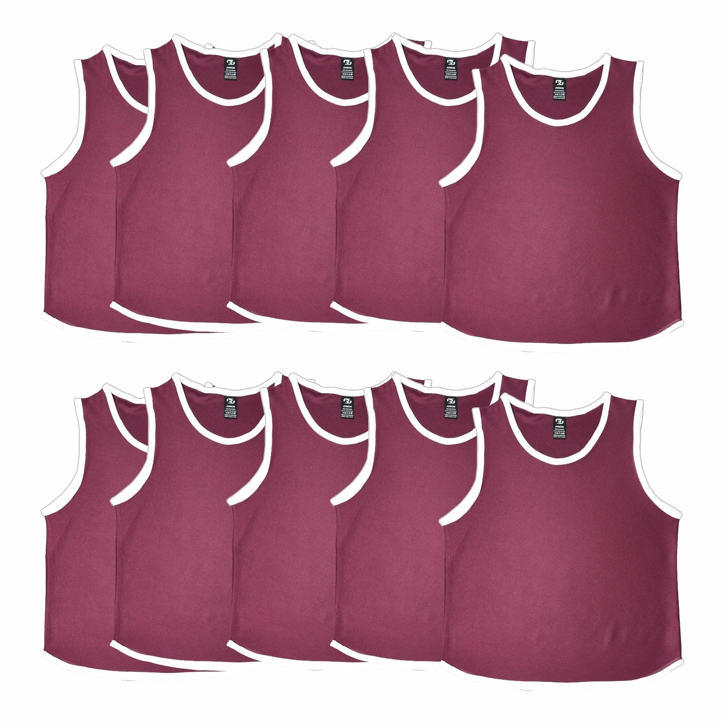 Ronex Training Bibs/Vest Set – Pack of 10 (Junior & Senior Sizes) – Multiple Colours Available