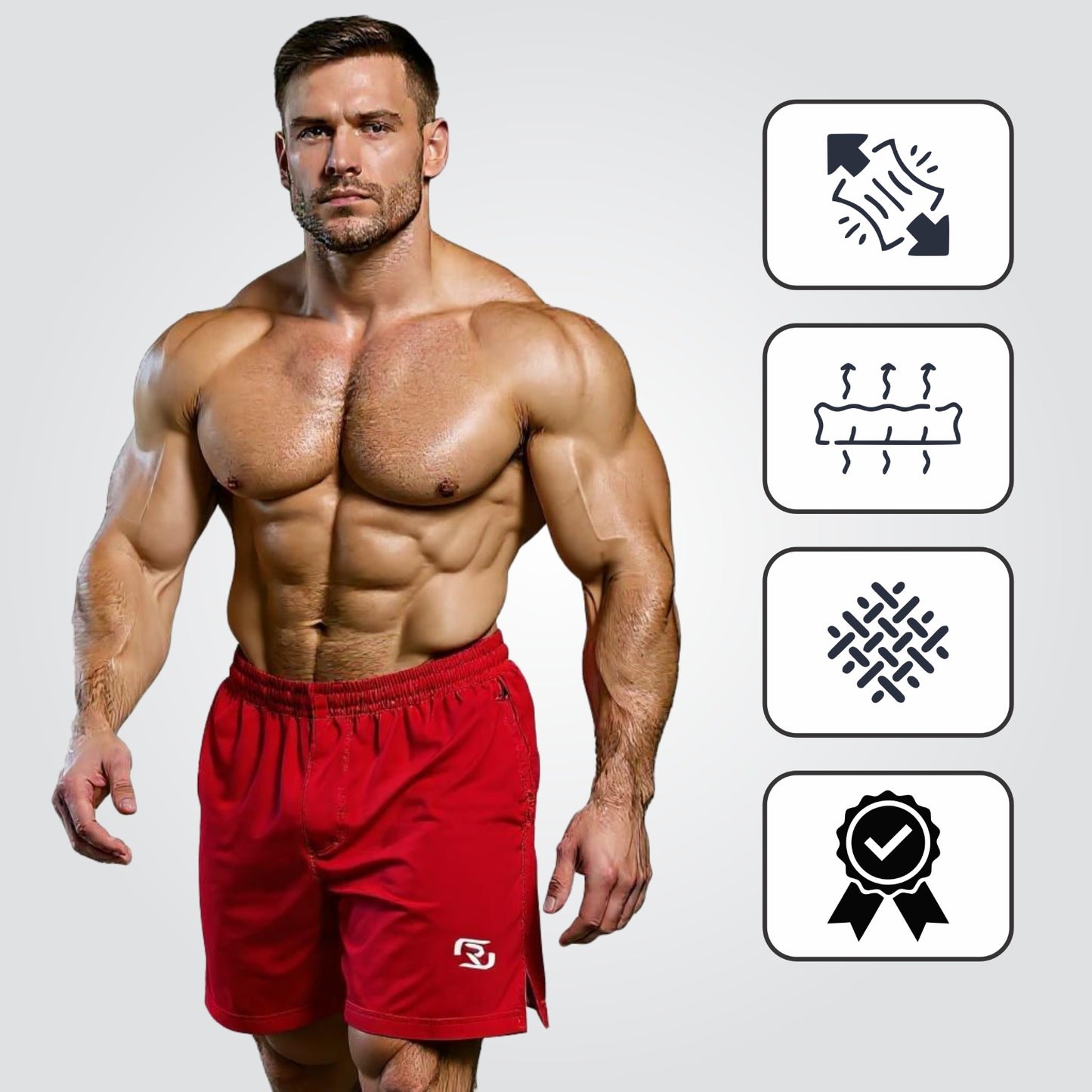Ronex Sleek Micro-Stretch Shorts – Lightweight, Flexible & Stylish Activewear