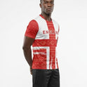 England Flag Sublimation T-Shirt – Red & White St George’s Cross Graphic Tee – Short Sleeve Patriotic Sports Shirt