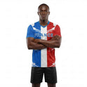 France Flag Sublimation T-Shirt – French Tricolor Graphic Tee – Short Sleeve Patriotic Sports Shirt
