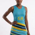 RONEX RC-912 Sublimated Netball Dress Set (10 Pack) – Adult Kit with Removable Position Patches (Front & Back)