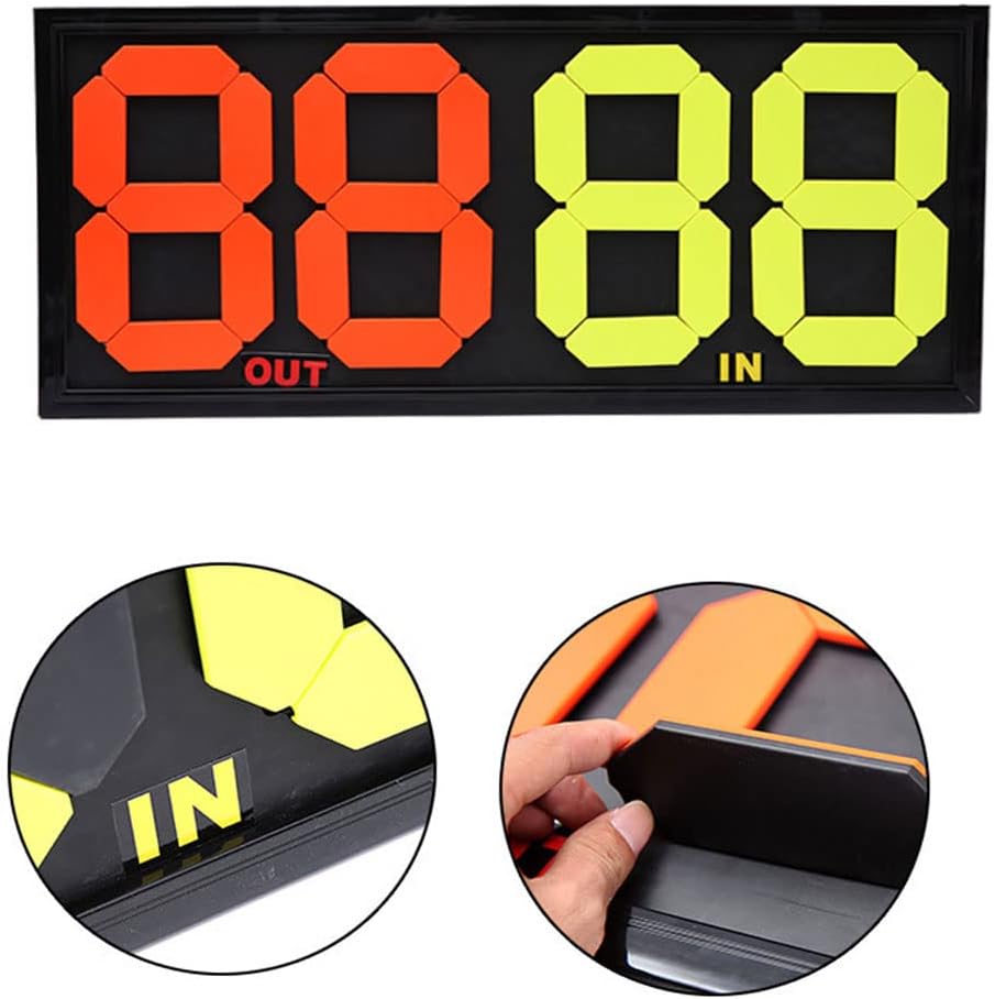 Player Substitution Board – Double Digit Manual Flip Board - Double Sided