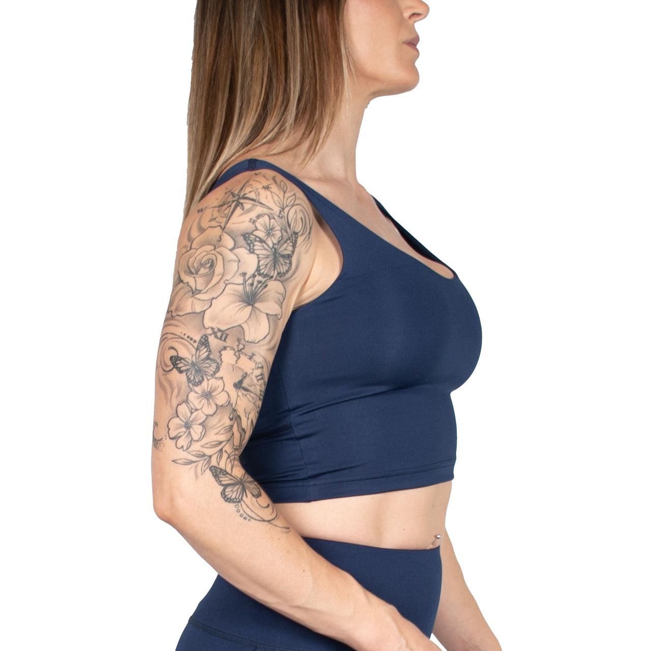 Ronex Women's Crop Tank Top Gym Workout Athletic Yoga Excercise