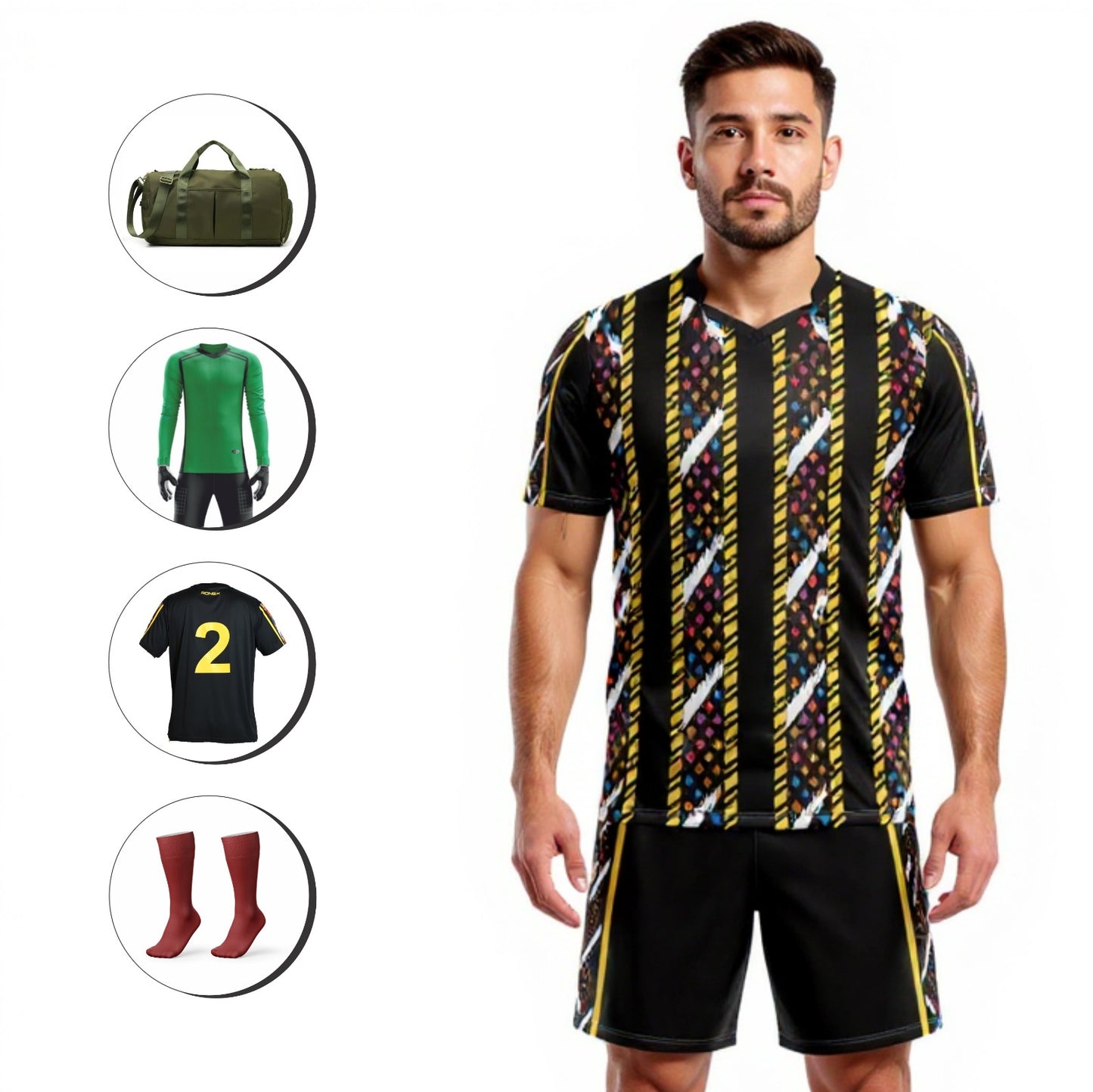 Ronex Soccer Kit RC-749 – African Traditional Design | Full Team Combo Set of 15 (Adult)