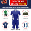 RC-748 Soccer Kit – Full Team Combo Set of 15 | Numbered Tops, Goalkeeper Kit, Socks & Bag | Pre-Junior, Youth & Adult Sizes Available