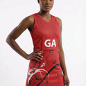 RONEX RC-912 Sublimated Netball Dress Set (10 Pack) – Adult Kit with Removable Position Patches (Front & Back)