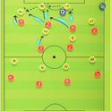 Soccer Tactics Board Green – Professional Magnetic Football Coaching Board | Double-Sided Strategy Board with Player Markers, Pen & Eraser | Portable Aluminum Frame 45×30cm