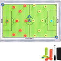 Soccer Tactics Board Green – Professional Magnetic Football Coaching Board | Double-Sided Strategy Board with Player Markers, Pen & Eraser | Portable Aluminum Frame 45×30cm