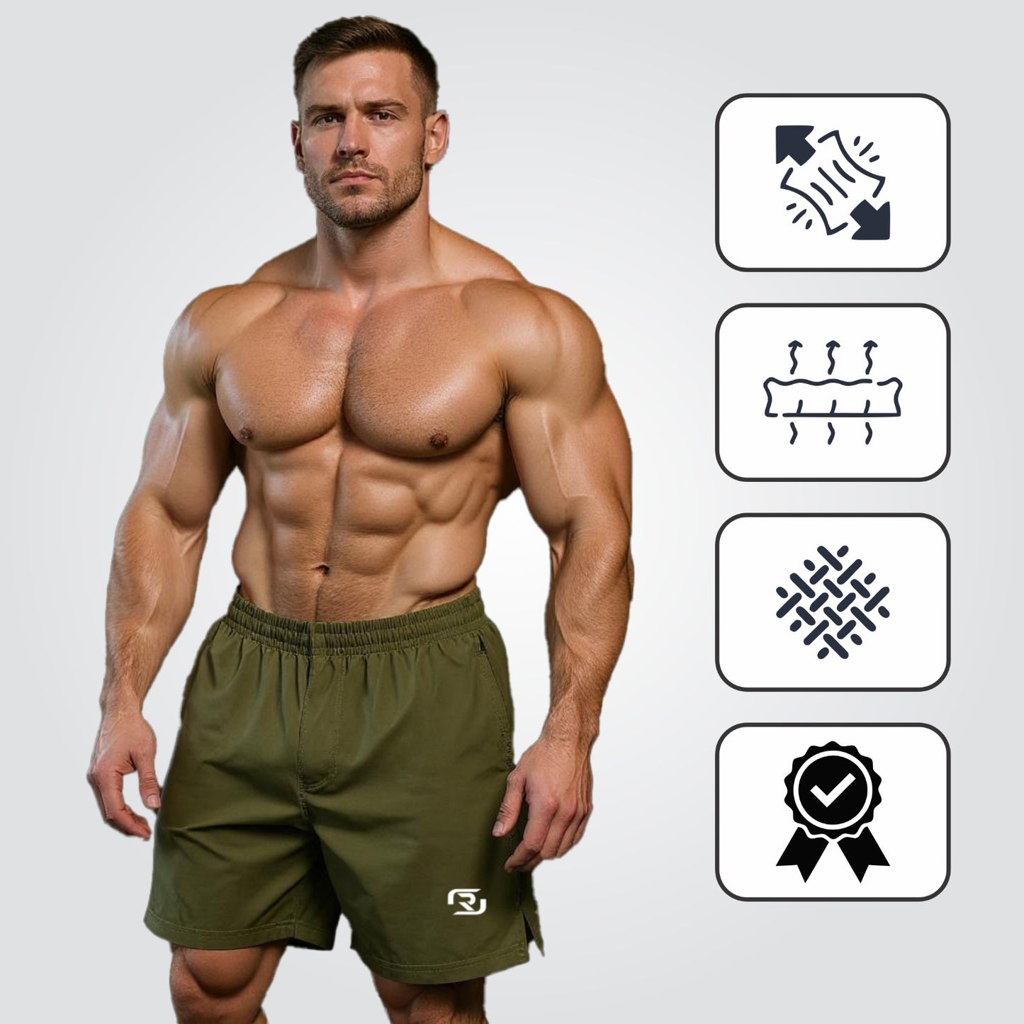 Ronex Sleek Micro-Stretch Shorts – Lightweight, Flexible & Stylish Activewear