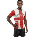 England Flag Sublimation T-Shirt – Red & White St George’s Cross Graphic Tee – Short Sleeve Patriotic Sports Shirt