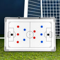 Soccer Tactics Board White – Professional Magnetic Football Coaching Board | Double-Sided Strategy Board with Player Markers, Pen & Eraser | Portable Aluminum Frame 45×30cm
