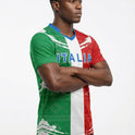 Italia Flag Sublimation T-Shirt – Italian Tricolor Graphic Tee – Short Sleeve Patriotic Sports Shirt