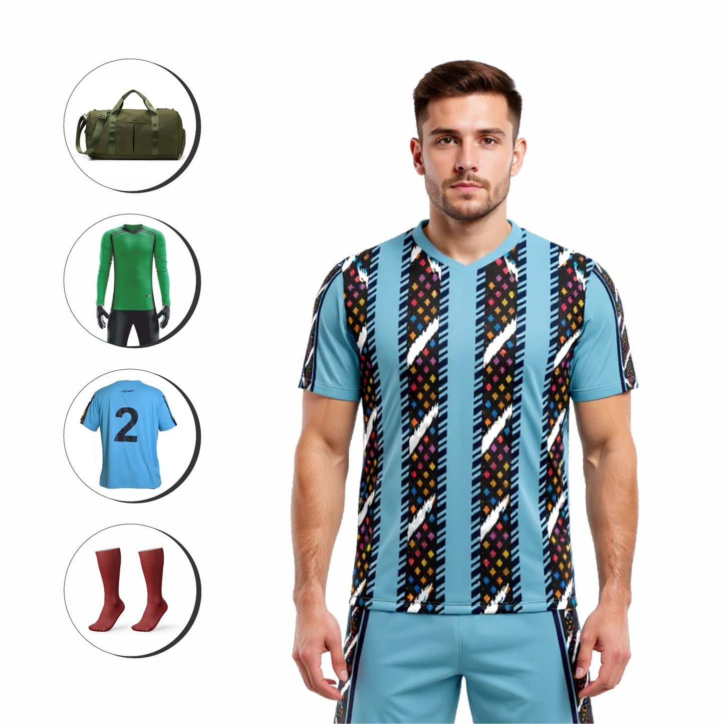 Ronex Soccer Kit RC-749 – African Traditional Design | Full Team Combo Set of 15 (Adult)