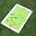 Soccer Tactics Board Green – Professional Magnetic Football Coaching Board | Double-Sided Strategy Board with Player Markers, Pen & Eraser | Portable Aluminum Frame 45×30cm