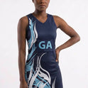 RONEX RC-912 Sublimated Netball Dress Set (10 Pack) – Adult Kit with Removable Position Patches (Front & Back)