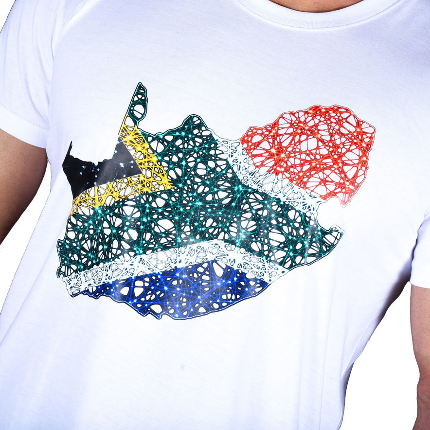 South African Map Round-Neck Supporters T-Shirt Unisex