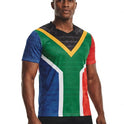 South Africa Flag Sublimation T-Shirt – South African National Flag Graphic Tee – Short Sleeve Patriotic Sports Shirt