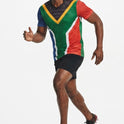 South Africa Flag Sublimation T-Shirt – South African National Flag Graphic Tee – Short Sleeve Patriotic Sports Shirt