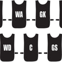 Ronex Netball Bibs With Positions Front/Back