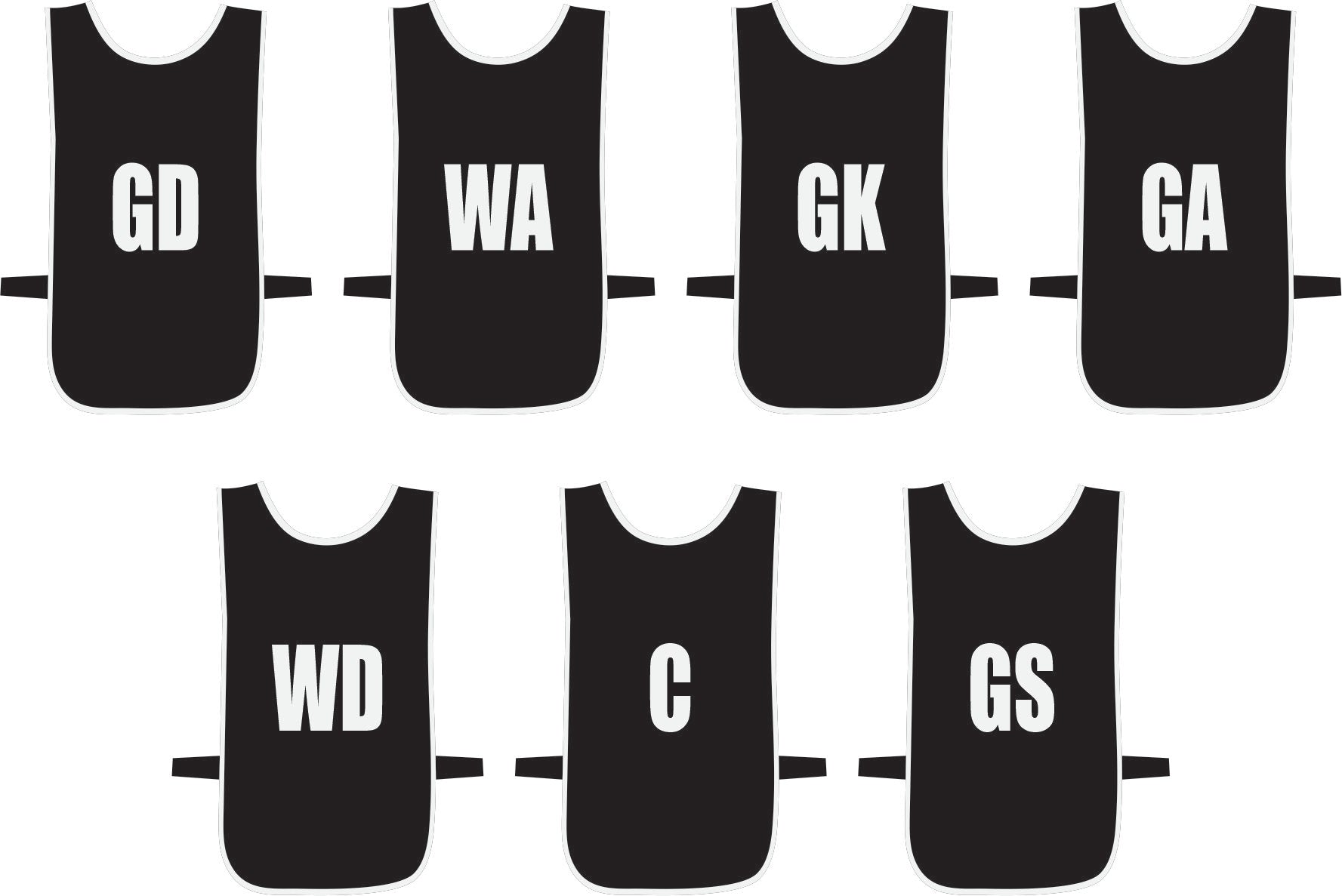 Ronex Netball Bibs With Positions Front/Back – SPORTS RONEX
