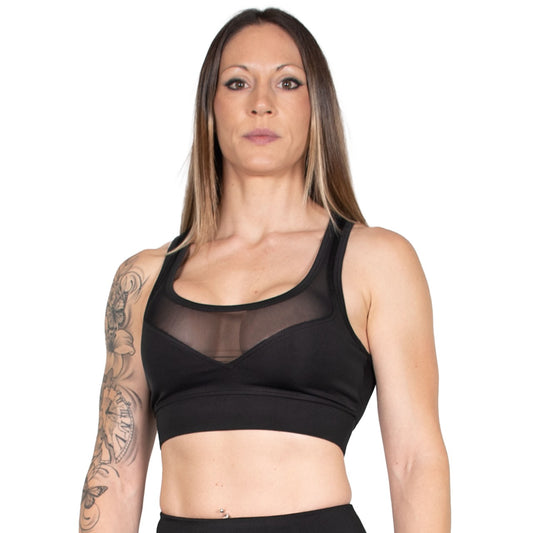 Ronex Sports Bra - Plunge Mesh Design Breathable High Impact