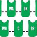 Ronex Netball Bibs With Positions Front/Back