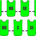 Ronex Netball Bibs With Positions Front/Back