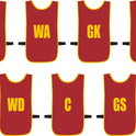 Ronex Netball Bibs With Positions Front/Back