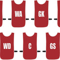 Ronex Netball Bibs With Positions Front/Back