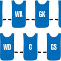 Ronex Netball Bibs With Positions Front/Back