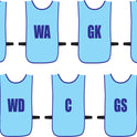 Ronex Netball Bibs With Positions Front/Back