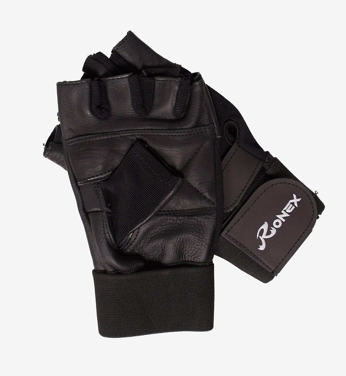 Ronex Leather Gym Gloves Black