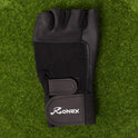 Ronex Leather Gym Gloves Black